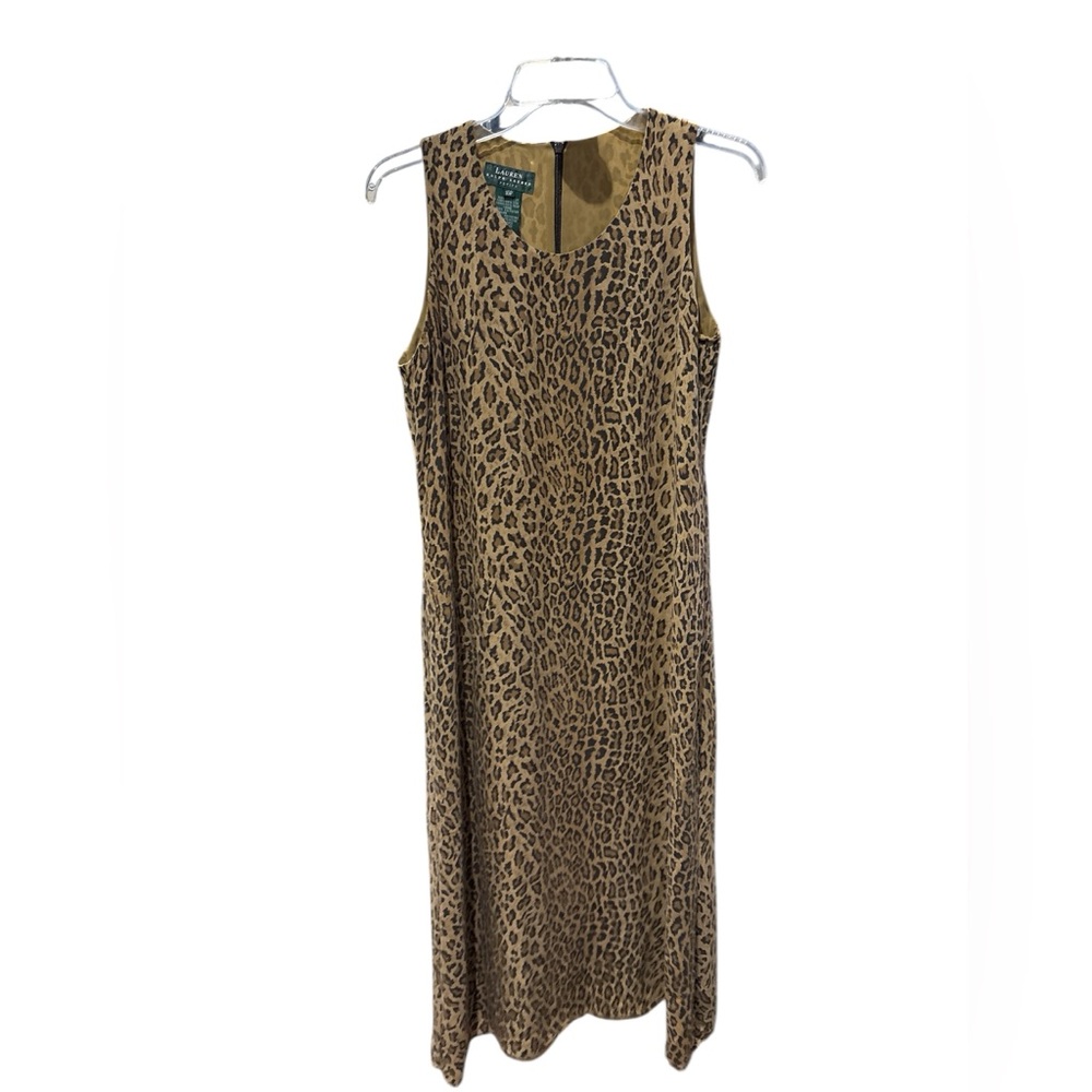 Ralph Lauren Leopard Print Sleeveless Dress, size 10P